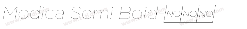 Modica Semi Boid字体转换